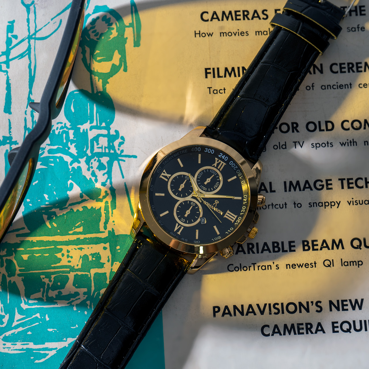 ساعت مچی مشکی طلایی Romanson مردانه مدل B62